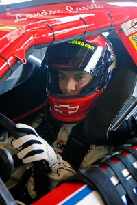 Landon Cassill sits in the No. 5 National Guard car at Nashville Superspeedway March 22 in his first NASCAR Nationwide Series race this season. Cassill started the race started 22nd and finished 19th.