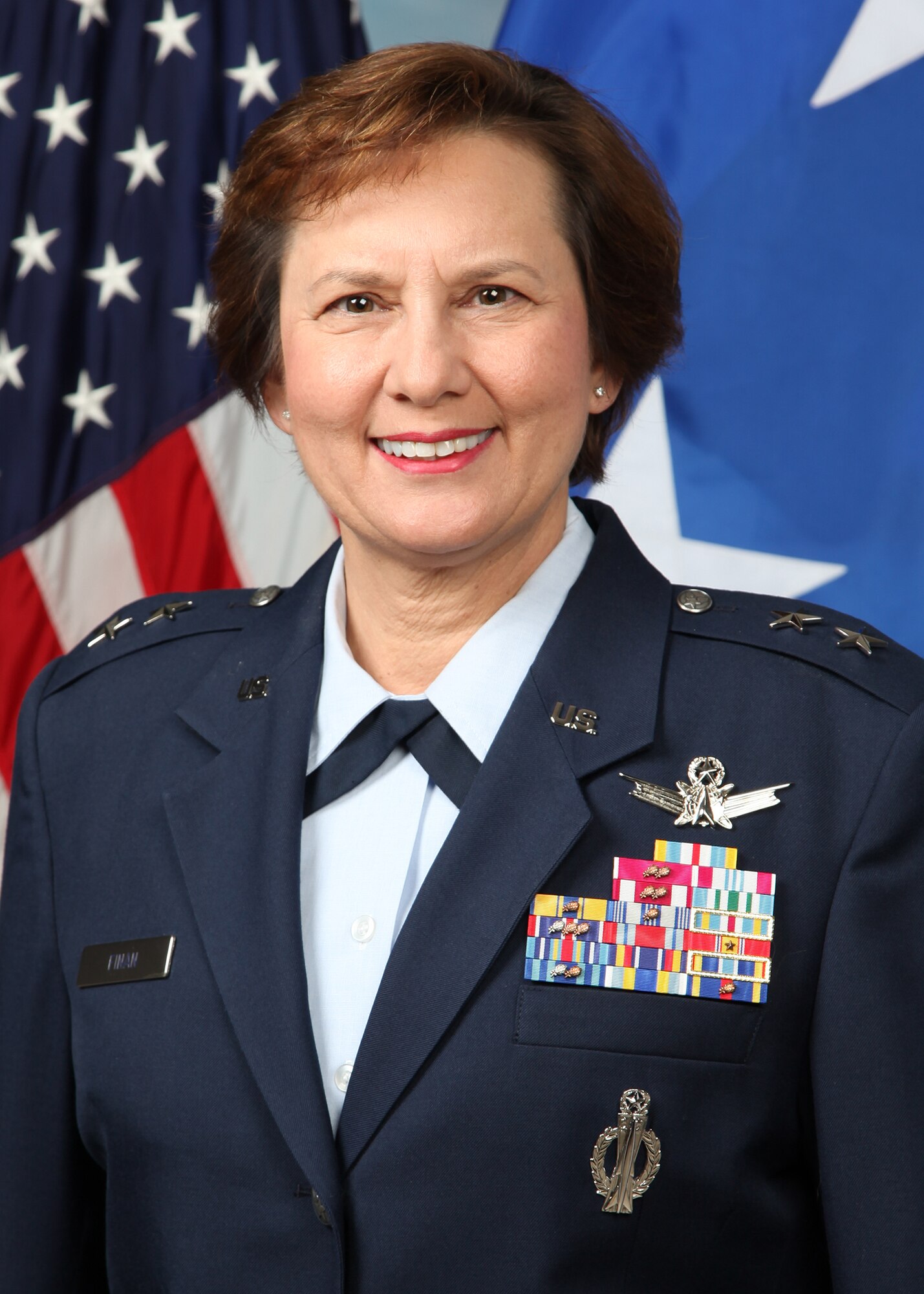Air Force officials announced April 4 that Brig. Gen. Sandra Finan, Air Force Nuclear Weapons Center commander at Kirtland Air Force Base, has been “frocked” to the rank of major general. (U.S. Air Force photo by Todd Berenger)