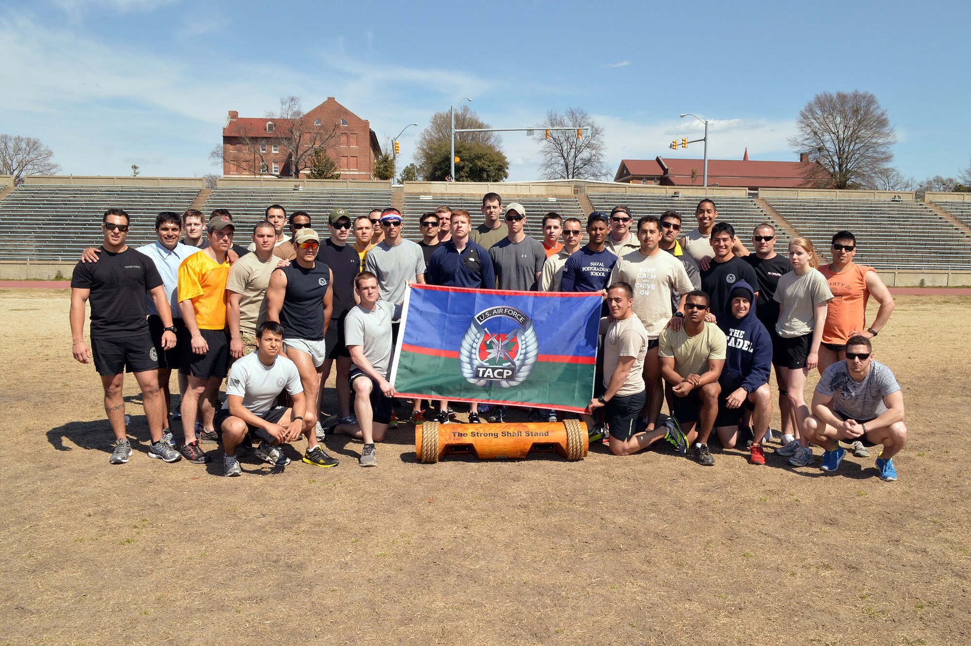 Tactical Air Control Party Airmen assigned to Pope Army Airfield, Fort Bragg, N.C., units participated in the second annual worldwide TACP 24-hour Run Challenge fundraising event.  The TACP community logged 4,230 miles and raised $47,500 with the event’s deadline extended to April 20 for deployed TACPs to participate.  The event is held to honor fallen TACP brothers in arms and their families.  (U.S. Air Force photo by Marvin Krause/Released)