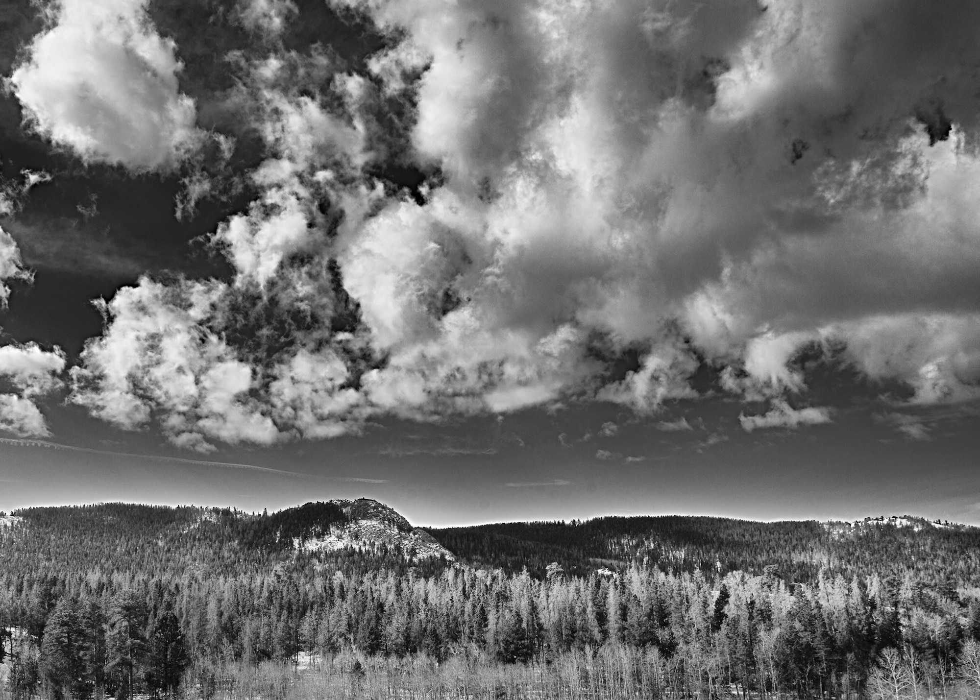 The Medicine Bow-Routt National Forests extend from north central Colorado to central Wyoming. The forests encompass portions of many mountain ranges including the Gore Range, Flat Tops, Parks Range, Medicine Bow Mountains, Sierra Madre and Laramie Range. The forests provide year-round recreation opportunities for thousands of people. (U.S. Air Force photo by Matt Bilden)