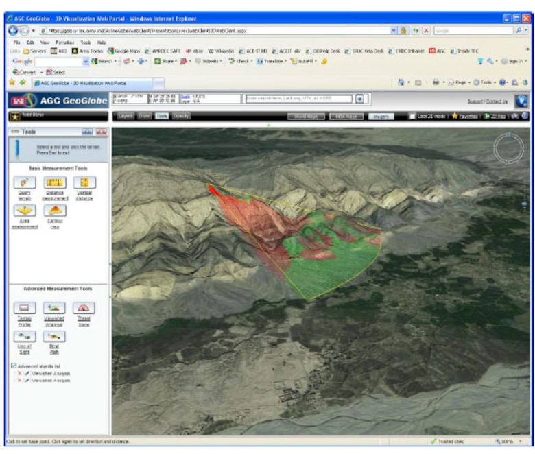 AGE Geoglobe with Viewshed Analysis