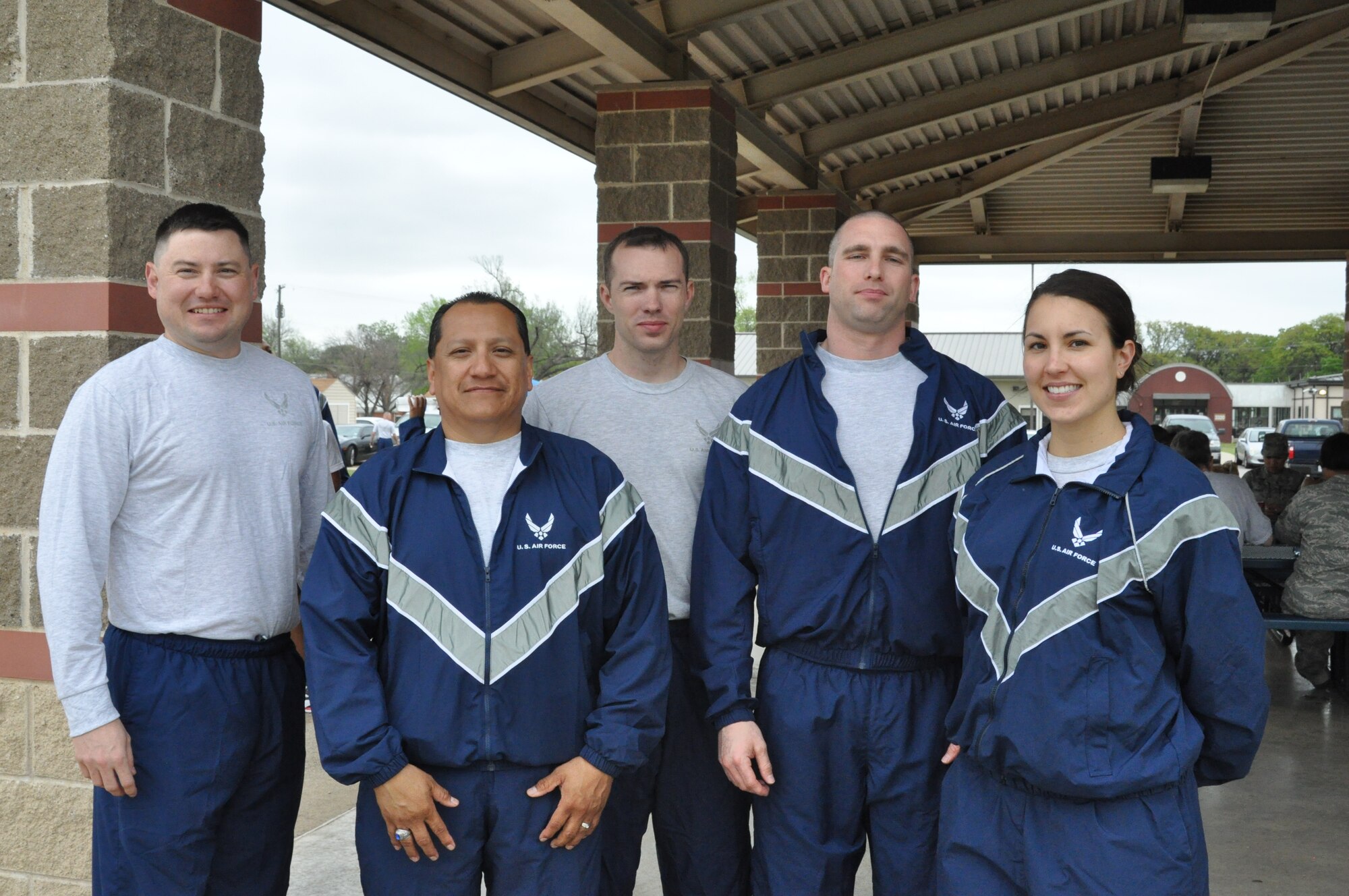 Airmen from the 301st Logistics Readiness Squadron gather for a group photo at a squadron picnic to celebrate receiving the General Thomas P. Gerrity Logistics Award Sunday, April 7. The award recognizes the unit’s outstanding contributions to logistics operations. (U.S. Air Force photo by Senior Airman Melissa Harvey/Released)