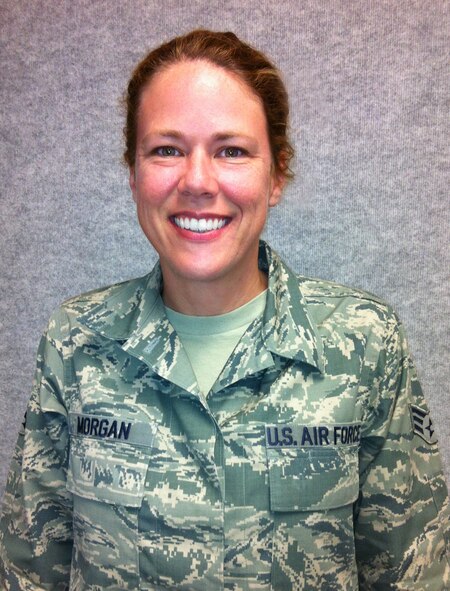 Senior Airman Faith Morgan enjoys helping her fellow Airmen in both her Reserve and civilian jobs. (U.S. Air Force photo/Tech. Sgt. Anna-Marie Wyant)