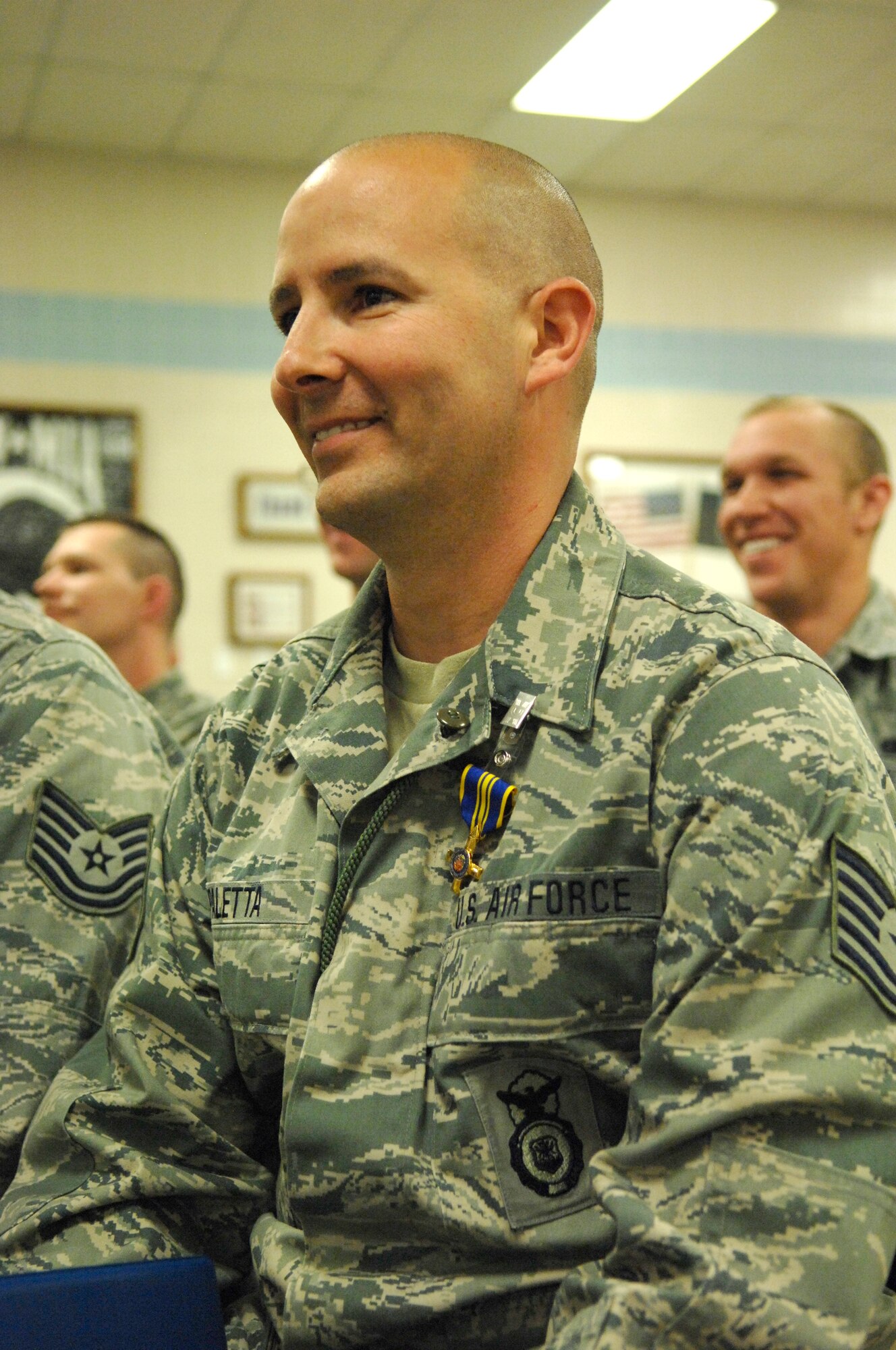 Tech Sgt. Mike Paletta, a Utah Air National Guardsman from the 151st Security Forces Squadron, was awarded the Utah Cross for heroism during a ceremony at the Utah ANG base April 6.