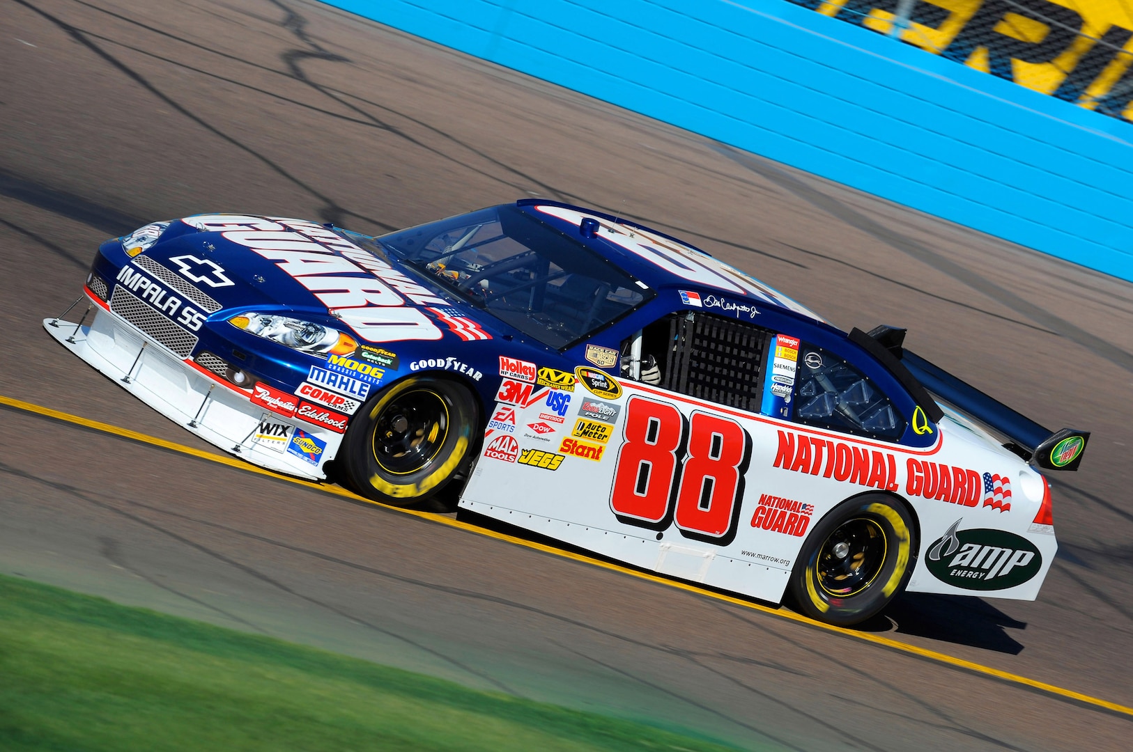 Dale Earnhardt Jr., driver of the No. 88 AMP Energy/National Guard Chevrolet, started the April 12 race at Phoenix International Raceway 13th and finished seventh. Earnhardt led 87 laps and ran 290 in the top 15.