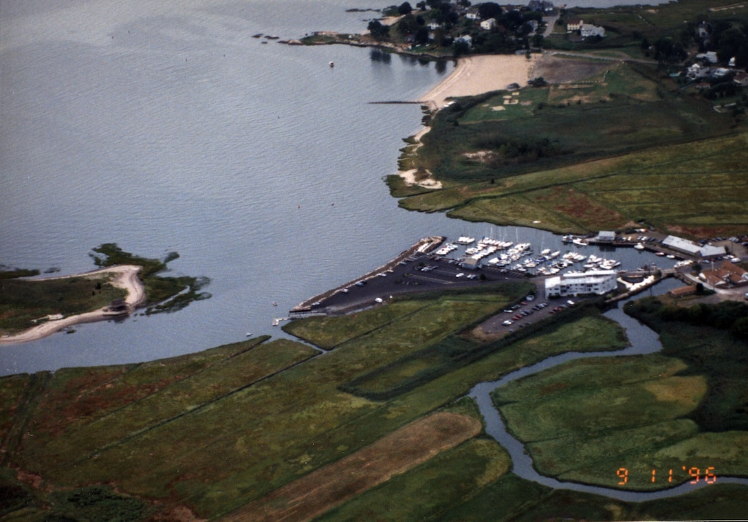 Guilford. Guilford Point is situated in the southeastern section of Guilford. The beach is located on the eastern side of Guilford Point, at the mouth of the East River. 

