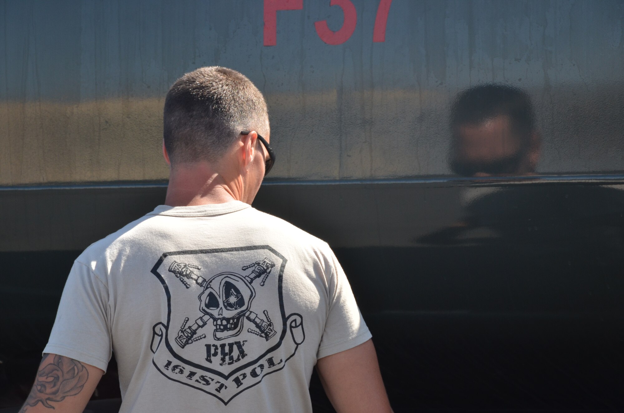 Tech. Sgt. Daniel Martin prepares to participate in the Figure Eight event at the third annual Southwest Petroleum, Oil and Lubricants "Roadeo", Saturday April 6, at Luke Air Force Base, Glendale Ariz. (U.S. Air Force photo by Senior Airmen Rashaunda Williams/Released)