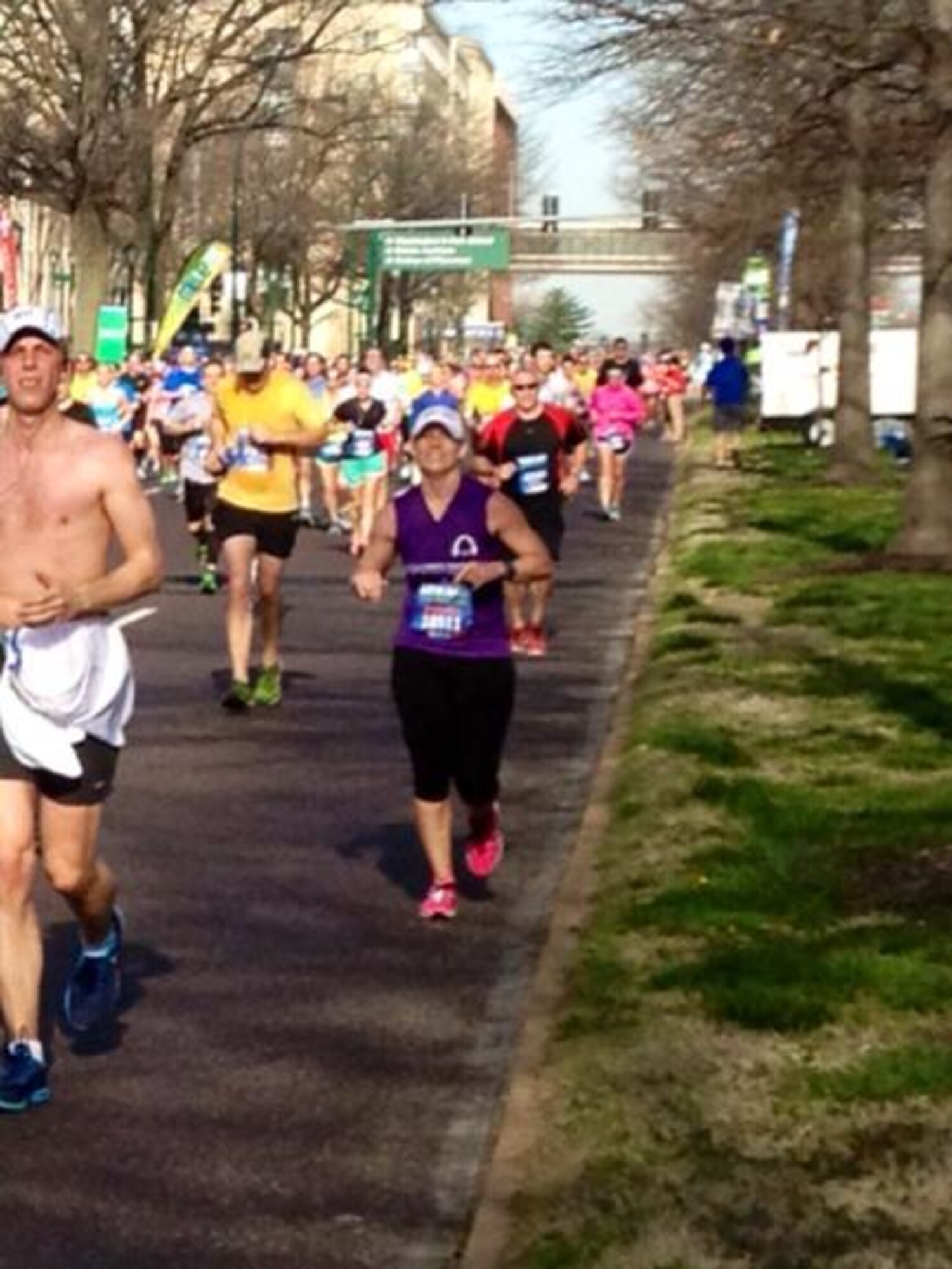 Tech. Sgt. Miranda Minshew participated in the Go! St Louis half-marathon with her team named “Team Hope” April 7, 2013. She completed it with the time of 1:52:54. (U.S. Air Force courtesy photo)