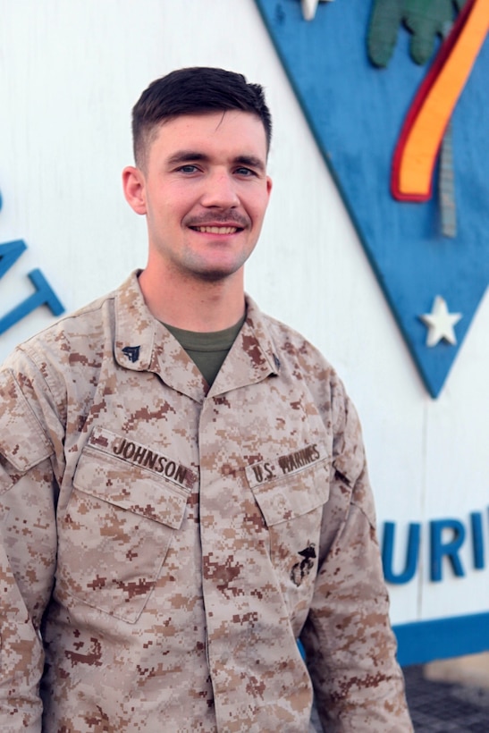 Corporal Scott Johnson, a special security representative and systems administrator with Regimental Combat Team 7, lives by a mantra of “Work hard, play hard.” While he loves head-to-head competition, Johnson, a 23-year-old native of Flagstaff, Ariz., has plenty of work to do. “I spend a lot of my day running around like my hair is on fire,” Johnson said. “I’m responsible for making sure everyone (who needs to) can access top secret information.”


