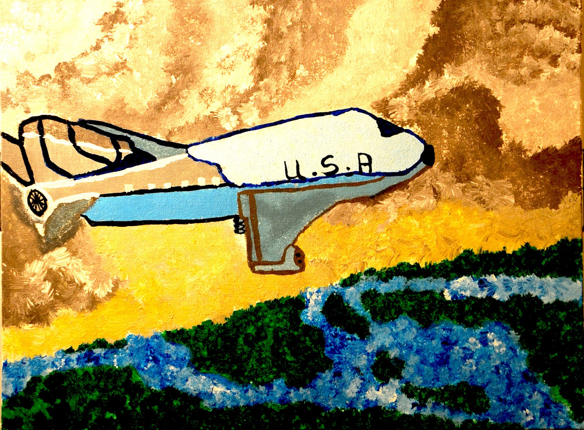 Kelly Speak, Dixie High School, placed third in the Special Needs Grades 7-12 category for the 2013 Student Aviation Art Competition.
