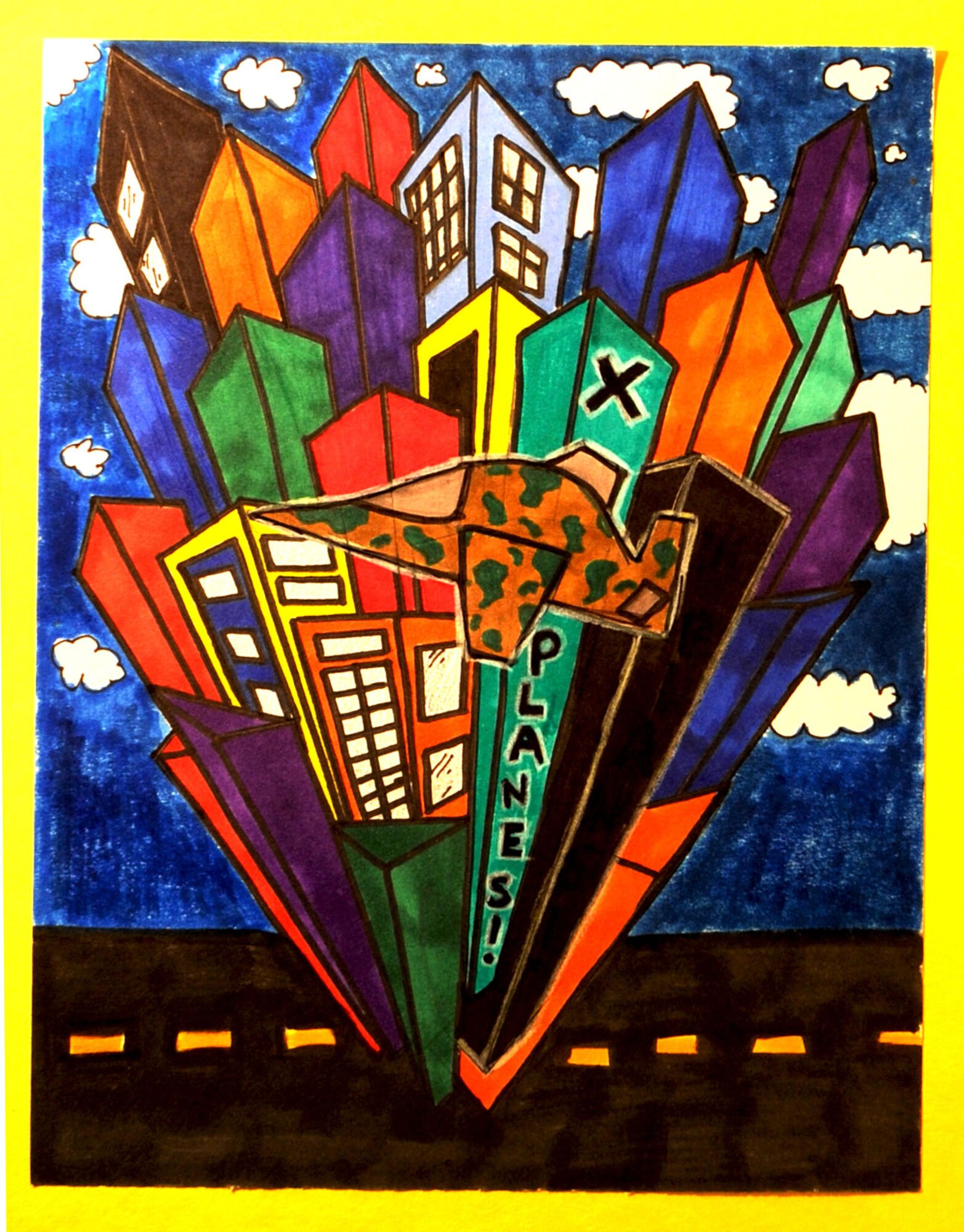 Ellery Mills, Cedarville High School, placed second in the Special Needs Grades 7-12 category for the 2013 Student Aviation Art Competition.