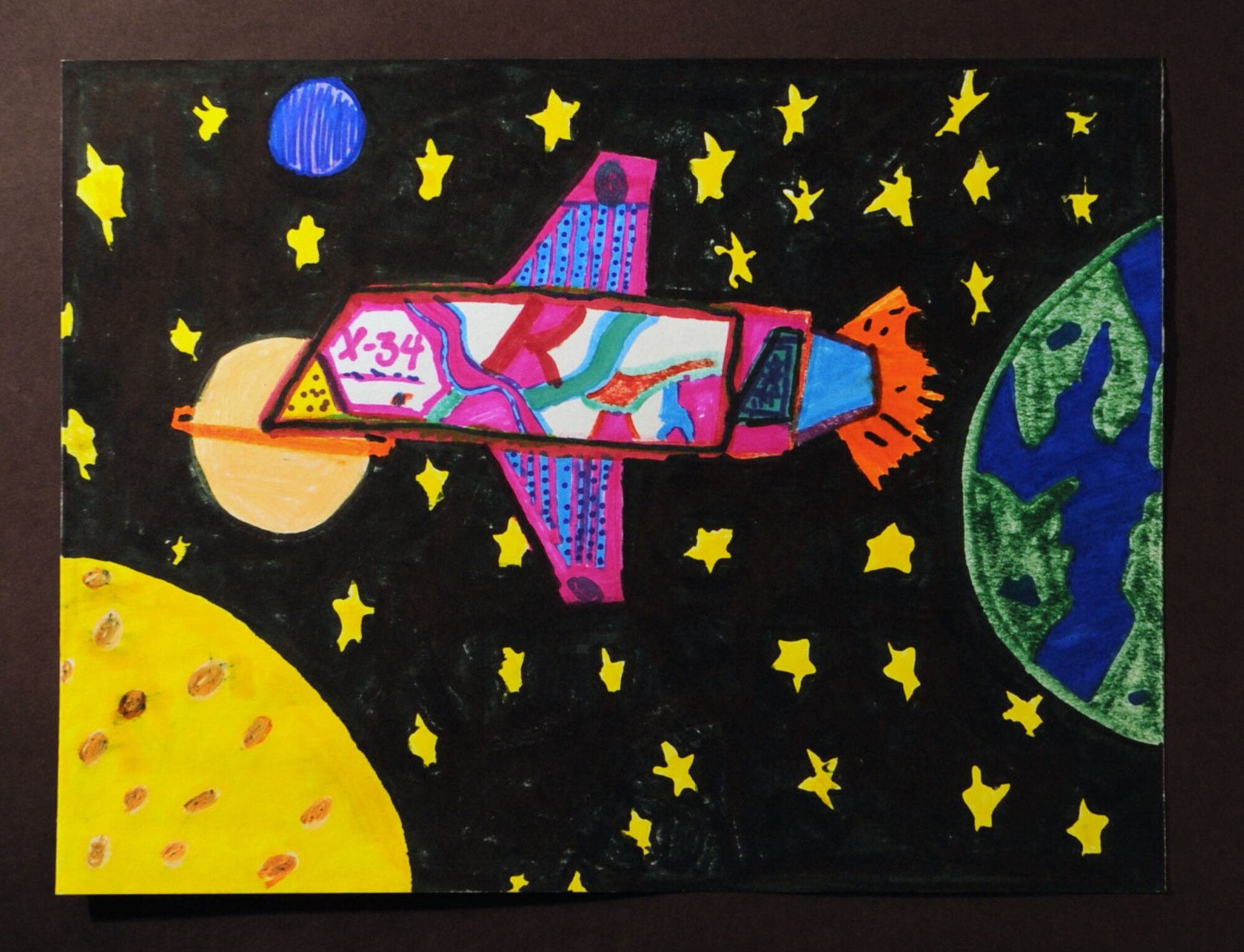 Brianna Johnson, XTAR Program at Central Middle School, placed third in the Grades 4-6 category for the 2013 Student Aviation Art Competition.