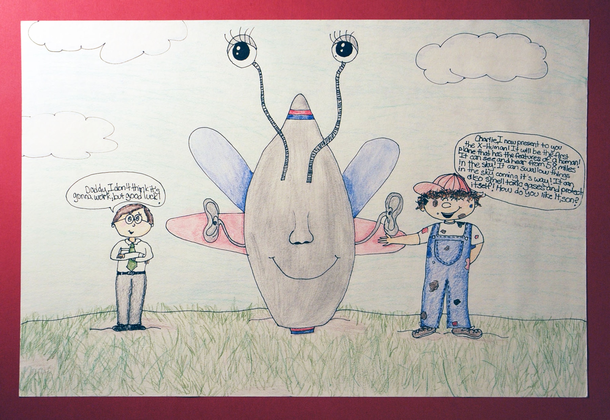 Elaina Clauson, Xenia Christian School, placed first in the Grades 4-6 category for the 2013 Student Aviation Art Competition.