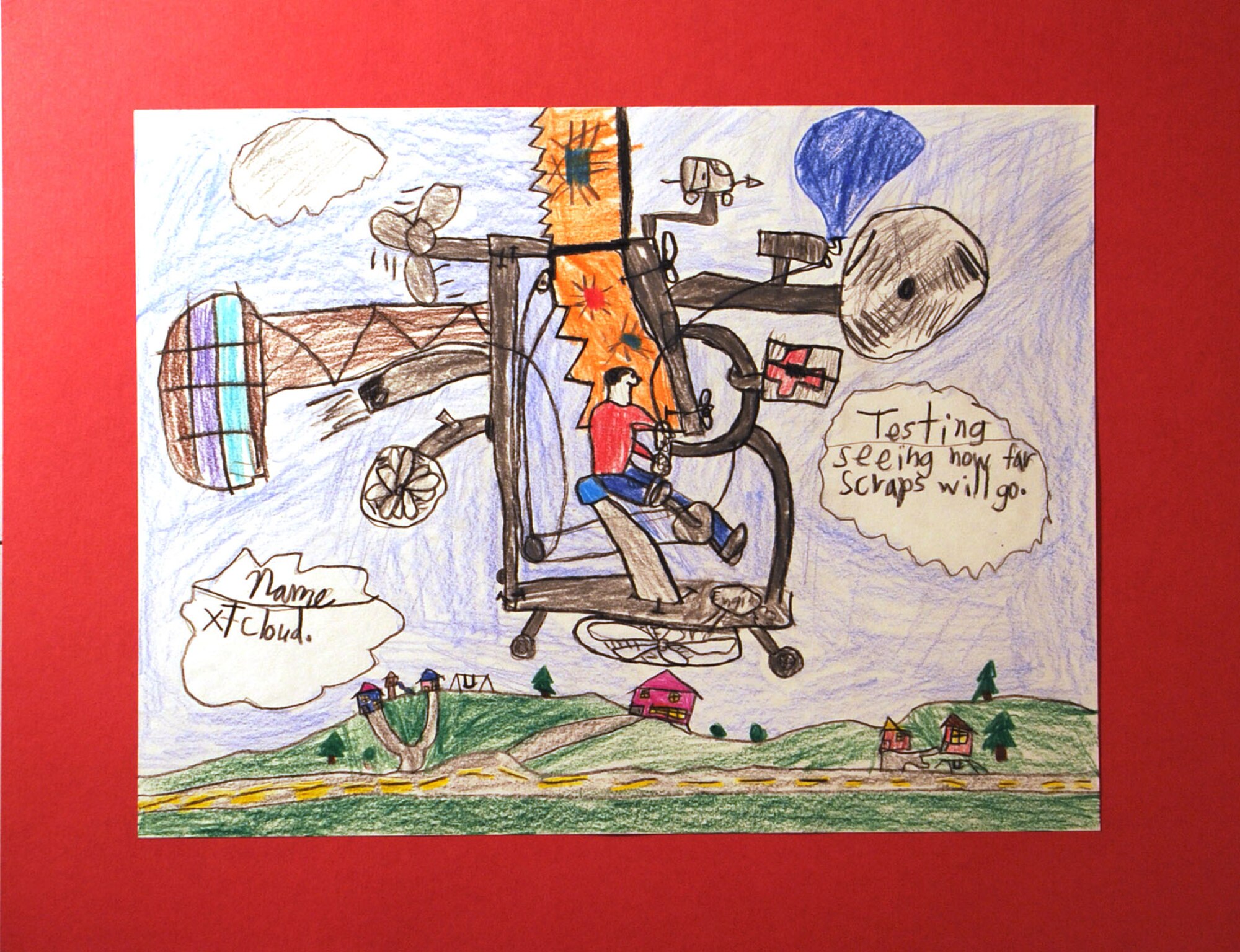 Jackson Crawford, Xenia Christian School, placed third in the Grades 2-3 category for the 2013 Student Aviation Art Competition.