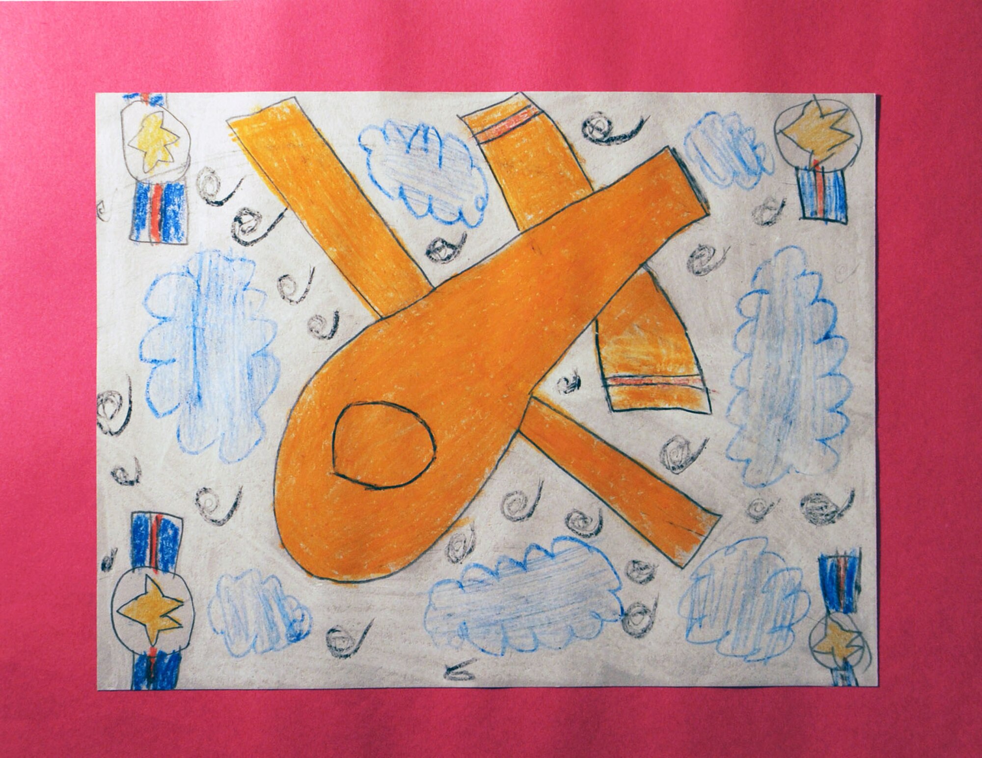 Paige Rhea, Stevenson Elementary School, placed third in the Grades K-1 category for the 2013 Student Aviation Art Competition.