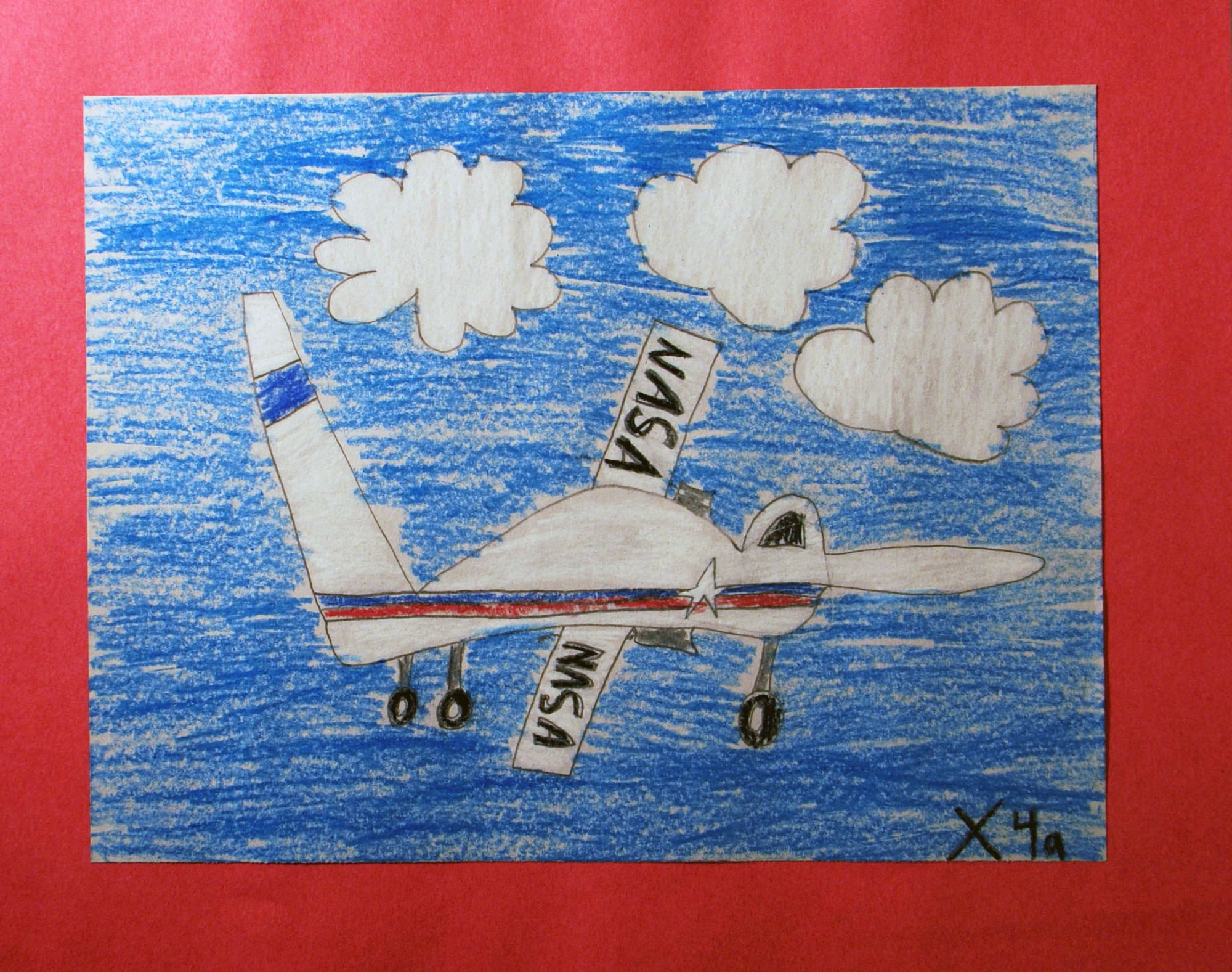 Hannah Justice, Stevenson Elementary School, placed second in the Grades K-1 category for the 2013 Student Aviation Art Competition.