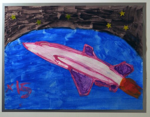 Gracie Gabriel, Incarnation Catholic School, placed first in the Grades K-1 category for the 2013 Student Aviation Art Competition.