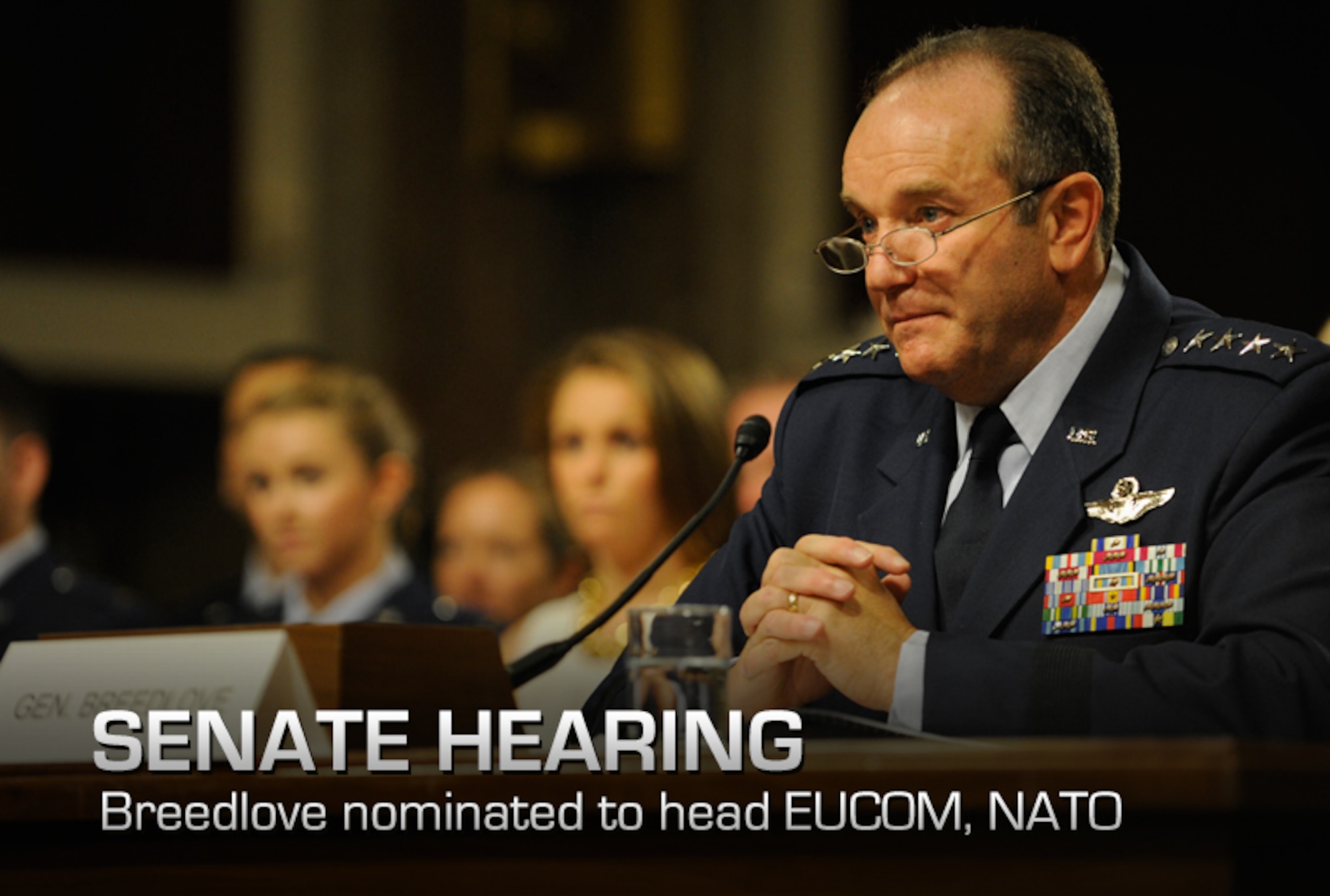 Gen. Philip Breedlove testifies to the members of the Senate Armed Services
Committee, on his nomination to be U.S. European Command commander and to be
the Supreme Allied Commander Europe April 11, 2013, in Washington, D.C.
Breedlove is presently the commander of U.S. Air Forces in Europe; commander
of U.S. Air Forces in Africa; commander of the Air Component Command at
Ramstein Air Base, Germany; and the director of the Joint Air Power
Competency Center at Ramstein AB. (U.S. Air Force photo/Senior Airman Carlin
Leslie)