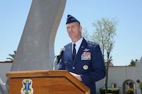U. S. Air Force Maj. General Timothy Zadalis, Director of Intelligence, Operations, and Nuclear Integration at Headquarters Air Education and Training Command, speaks at the 560th Flying Training Squadron's 40th Annual Freedom Flyers? Reunion April 12.  The reunion is a celebration of repatriated Vietnam prisoners of war. The 560th Flying Training Squadron gave American pilots, who returned in 1973 from imprisonment in North Vietnam, their ?freedom flight? to honor their return.  (U.S. Air Force photo by Joel Martinez)