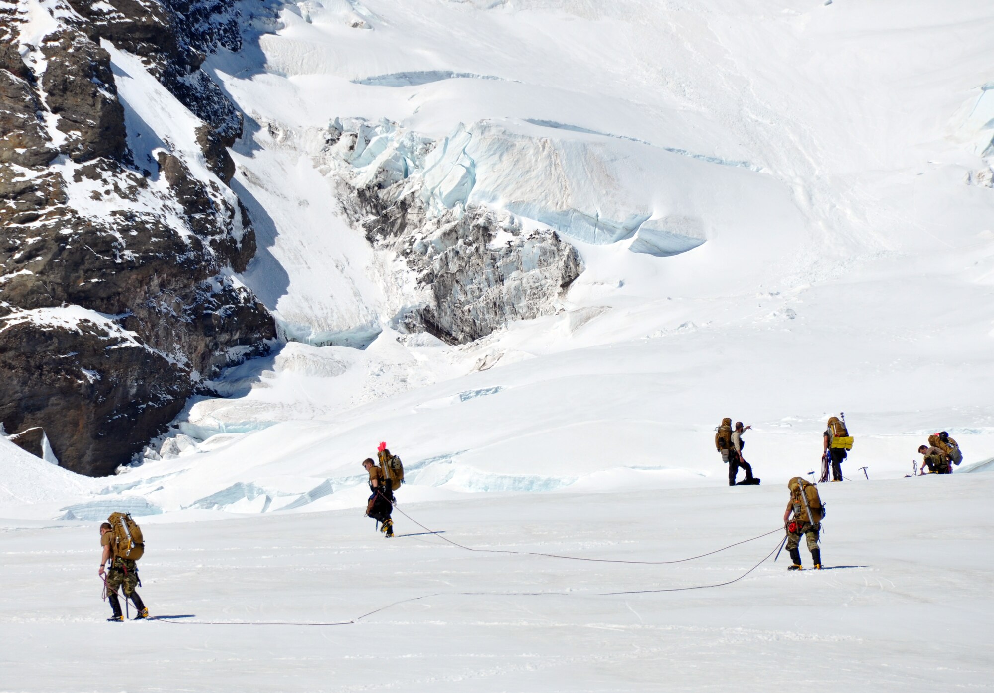 Guardian Angels from the Air Force Reserve Command’s 304th Rescue Squadron, joined local search and rescue agencies on Mount Hood, Ore., looking for a 23-year-old missing hiker.