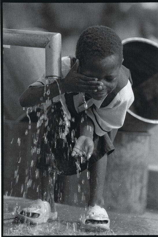 With a successful borehole well, one of the first things youngsters are taught is to wash their eyes two or three times a day.  The simple act of rinsing one's eyes with safe water greatly contributes to healthier eyes. 
