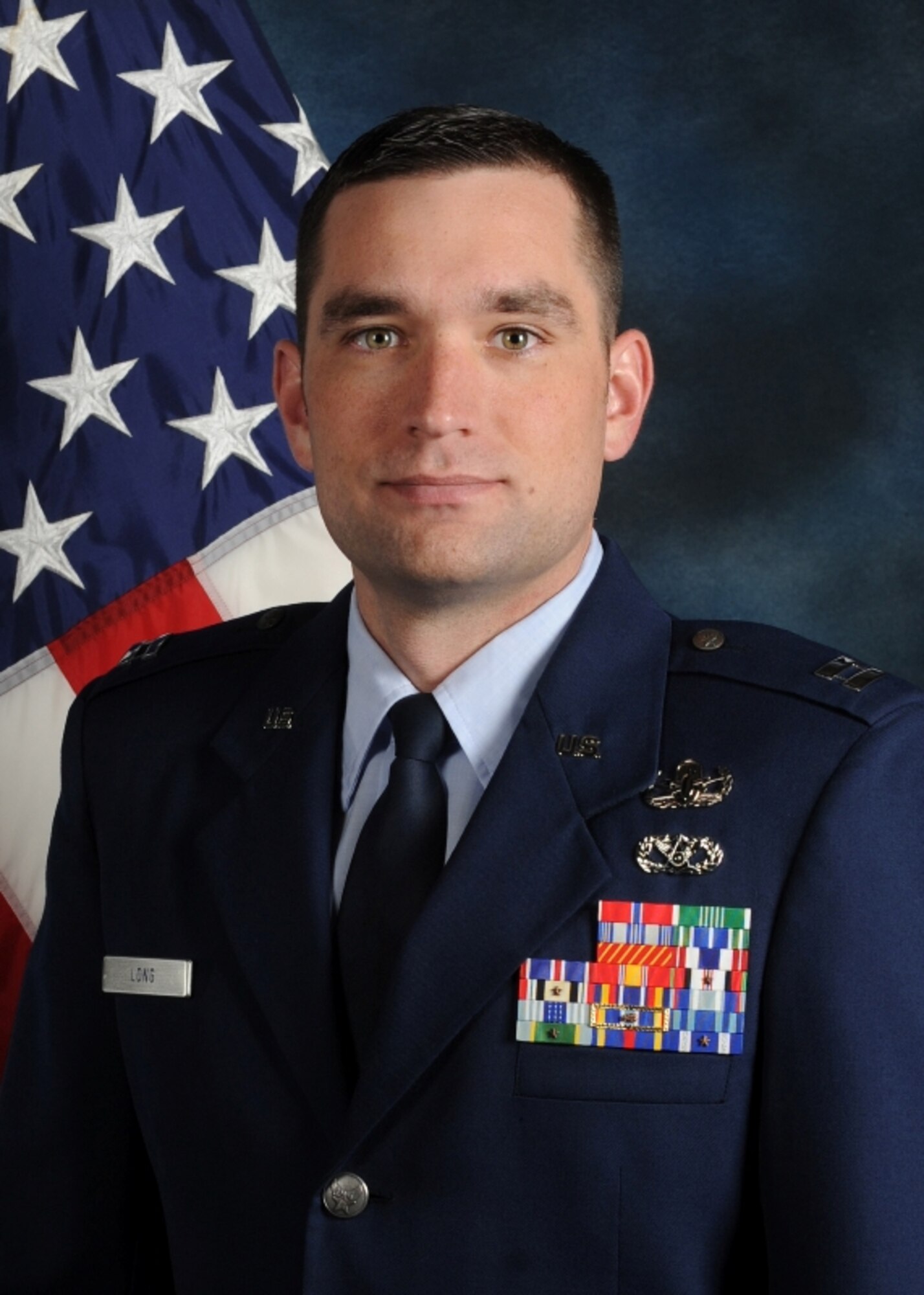 Capt. Daniel S. Long, 31st Civil Engineer Squadron, Aviano Air Base, Italy, is the U.S. Air Forces in Europe and Air Forces Africa Company Grade Officer for 2012. (U.S. Air Force photo)