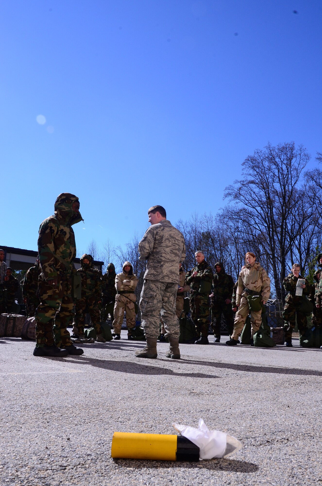 Airmen of the 94th Airlift Wing completed the second phase of preparations for an upcoming Operational Readiness Exercise Feb. 3 at the Transportation Proficiency Center on Dobbins Air Reserve Base. Sessions included classroom and practical application training. (U.S. Air Force photo/Senior Airman Elizabeth Van Patten)