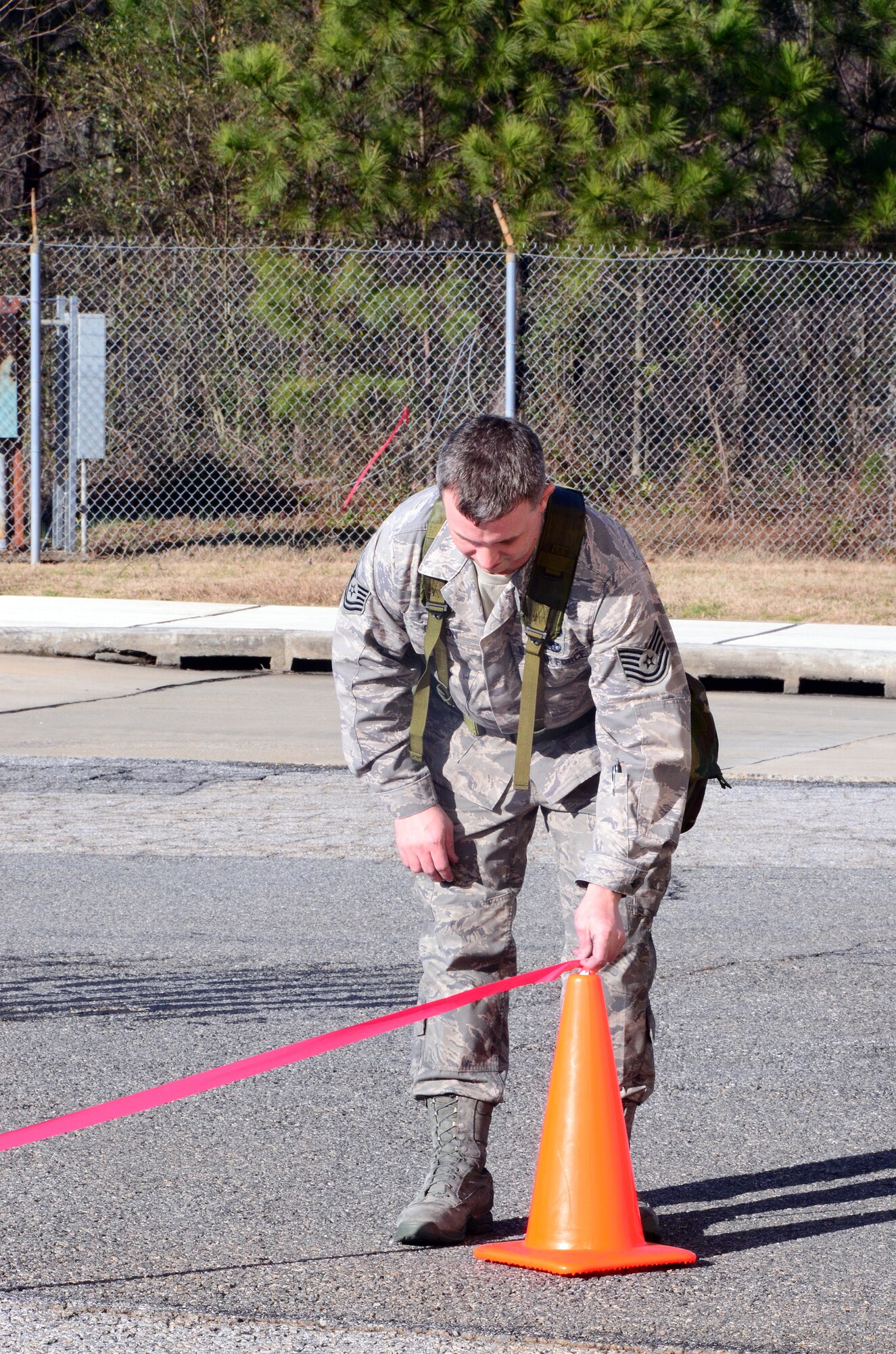 Airmen of the 94th Airlift Wing completed the second phase of preparations for an upcoming Operational Readiness Exercise Feb. 3 at the Transportation Proficiency Center on Dobbins Air Reserve Base. Sessions included classroom and practical application training. (U.S. Air Force photo/Senior Airman Elizabeth Van Patten)