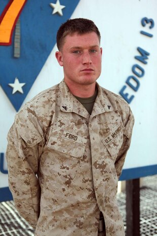 Lance Cpl. Kyle Ford, an electrical engineer technician specialist with Regimental Combat Team 7, is responsible for the maintenance and repair of generators throughout the RCT-7 area of operations. "It's a great feeling to know I have helped Marines that are working on forward operating bases," said Ford, a 21-year-old native of Wantagh, N.Y.