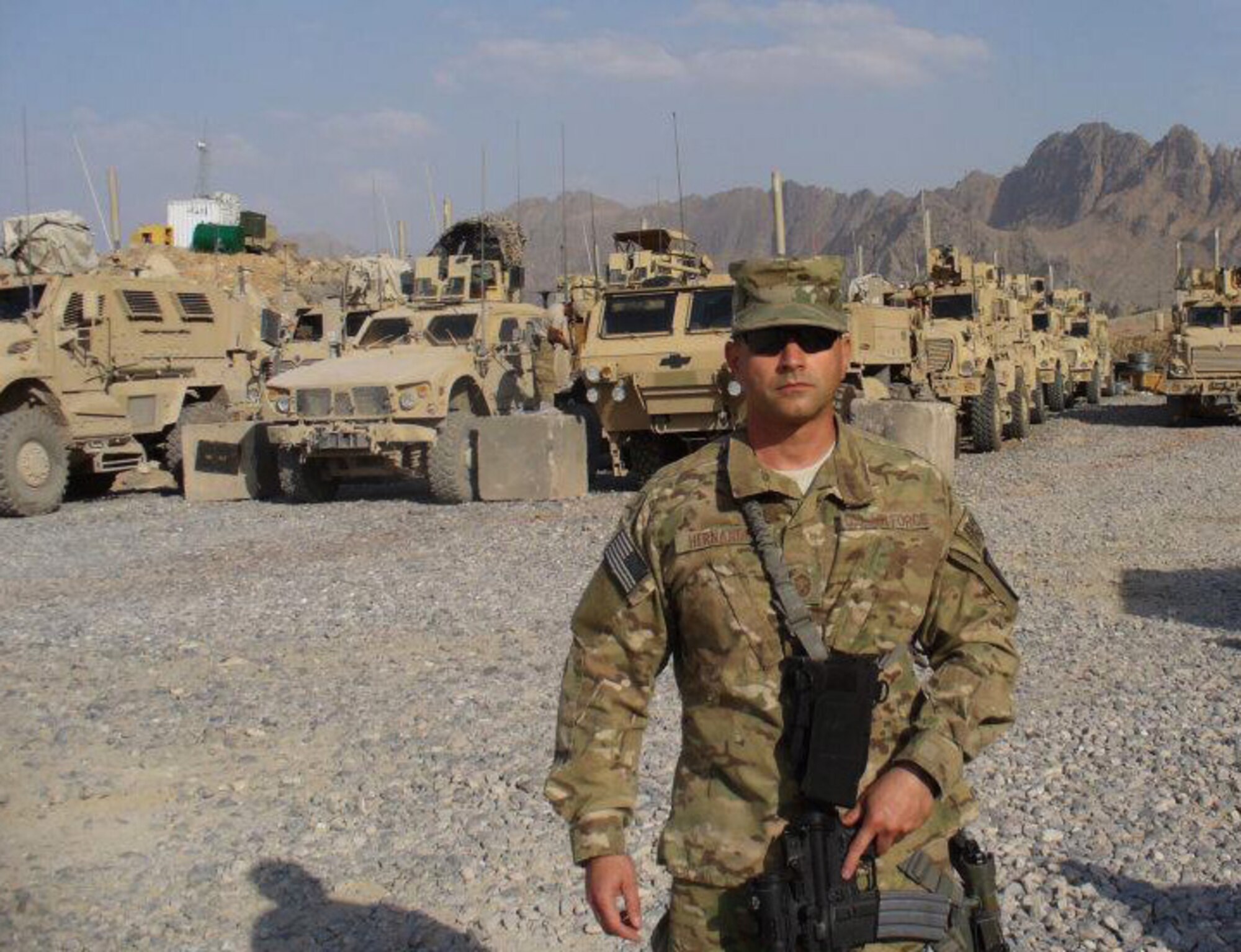 Senior Master Sgt. Emilio Hernandez, an Outstanding Airman of the Year for 2012, was deployed to Kandahar Airfield, Afghanistan, for seven months during 2011. Hernandez is the operations flight superintendent for the 374th Civil Engineer Squadron at Yokota Air Base, Japan. (Courtesy photo)