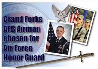 Senior Airman Daniel Sellstrom left Grand Forks Air Force Base, N.D., in April to become a member of the Air Force Honor Guard at Joint Base Anacostia-Bolling, Washington, D.C.  (U.S. Air Force official photo/Airman 1st Class Ashley Taylor, U.S. Air Force graphic/Staff Sgt. Luis Loza Gutierrez)





