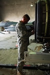 Tech. Sgt. Juan Ramon, a 332nd Expeditionary Maintenance Squadron jet engine mechanic assigned to the Tiger Aircraft Maintenance Unit, inspects the inlet fan blades of an F-16 Fighting Falcon engine for nicks and scratches here July 7. Foreign object debris damage prevention is critical to maintaining the jets' engines. One small rock a piece of trash could cause thousands of dollars in damage to an engine.