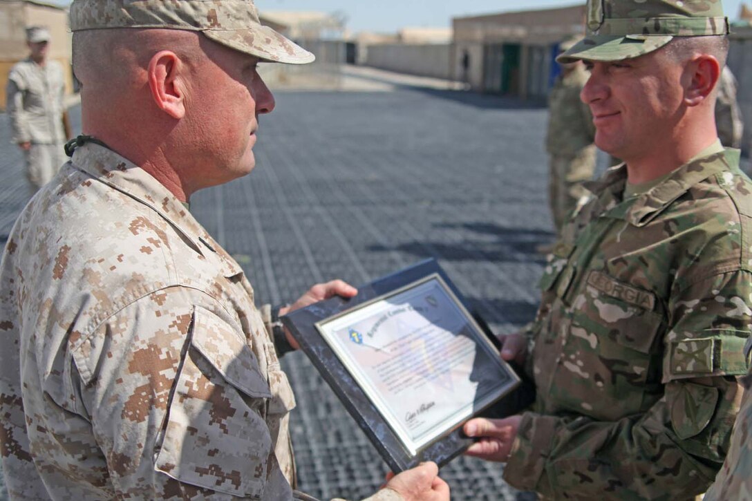 RCT-7 commander commemorates Georgian, Marine partnership