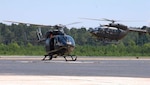 The Louisiana National Guards two new UH-72 Lakotas touch down for the first time at Esler Field in Pineville, La.