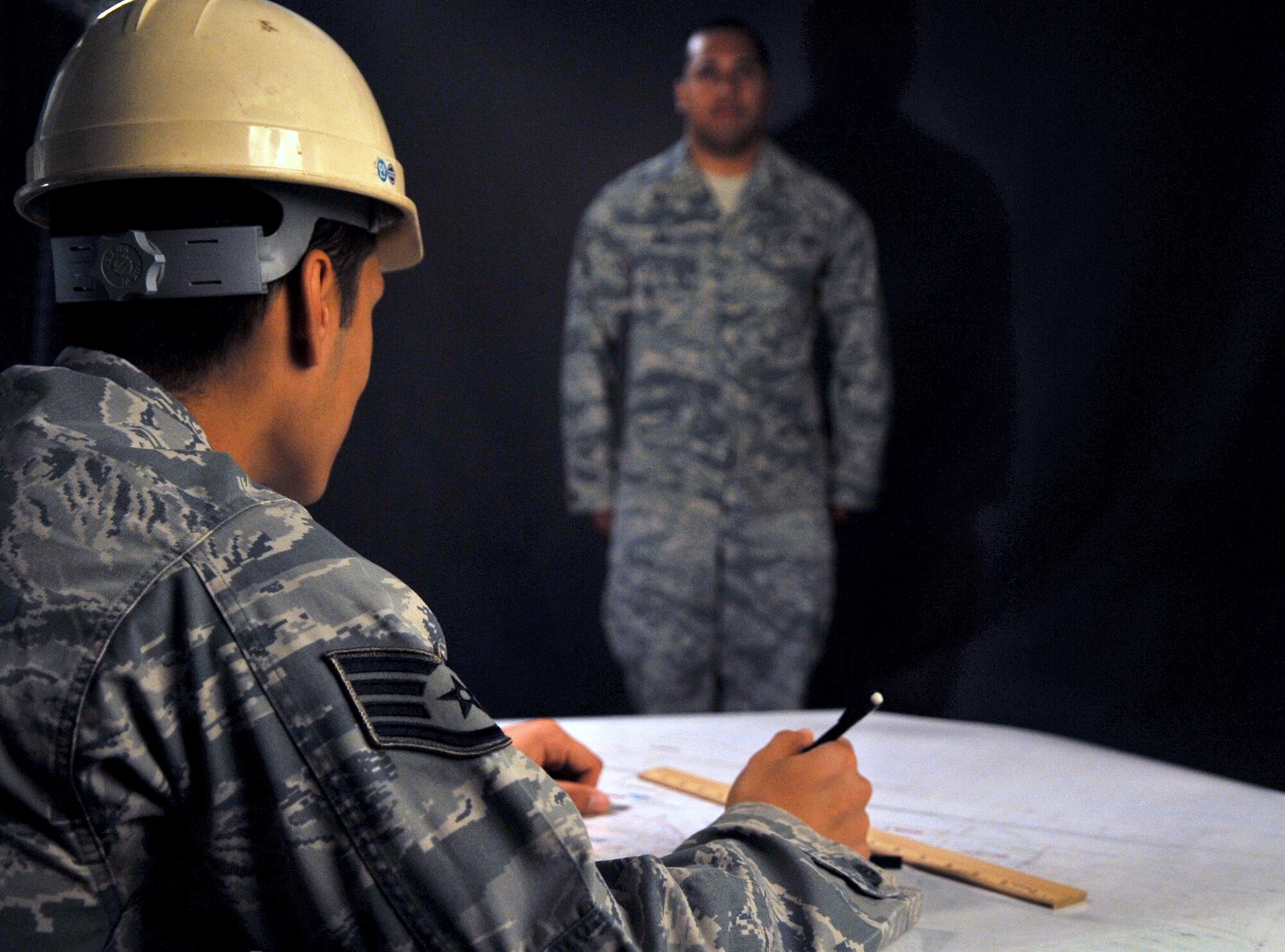 Noncommissioned officers are a vital part of "building" Airmen, providing them the resources and mentorship they need, and supporting their professional growth as leaders in the Air Force. (U.S. Air Force photo/Senior Airman Kristina Overton)