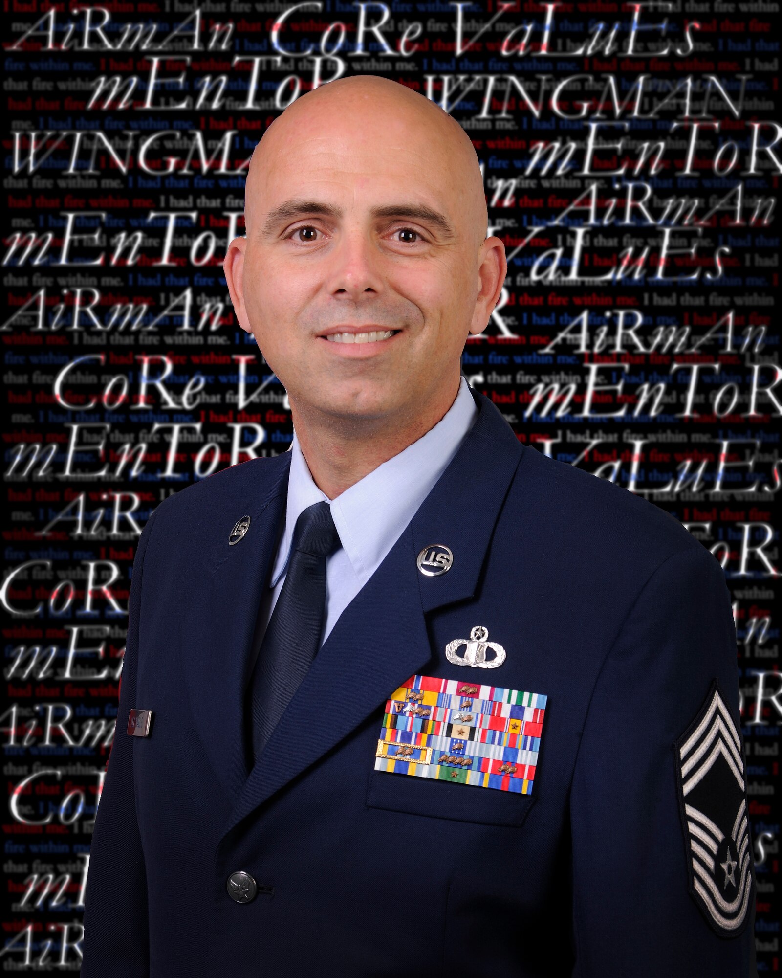 U.S. Air Force Chief Master Sgt. Alex del Valle is the 354th Operations Group superintendent, Eielson Air Force Base, Alaska. He was recently selected to be the new command chief at Mountain Home Air Force Base, Idaho. (U.S. Air Force illustration by Racheal E. Watson/Released) 