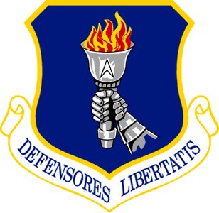Official shield of 319th Air Base Wing traced and pixels were resaturated for better resolution by Staff Sgt. Luis Loza Gutierrez using Adobe Photo Shop CS4 software. In accordance with Chapter 3 of AFI 84-105, commercial reproduction of this emblem is NOT permitted without the permission of the proponent organizational/unit commander. (U.S. Air Force graphic)