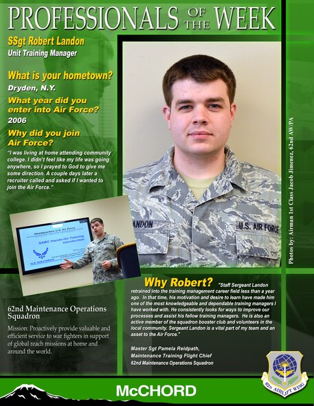 Staff Sgt. Robert Landon (U.S. Air Force graphic/Adamarie Lewis-Page)