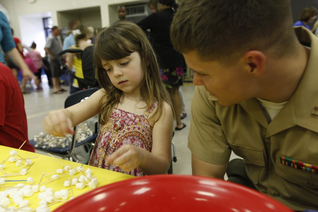 Marines with MWSS-271 participated in the Arthur W. Edwards elementary school's science fair as a part of the adopt a school program April 11.


