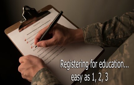 The first step to enrolling your children into school is contacting the school and preparing yourself. (U.S. Air Force graphic / Senior Airman Dennis Sloan)