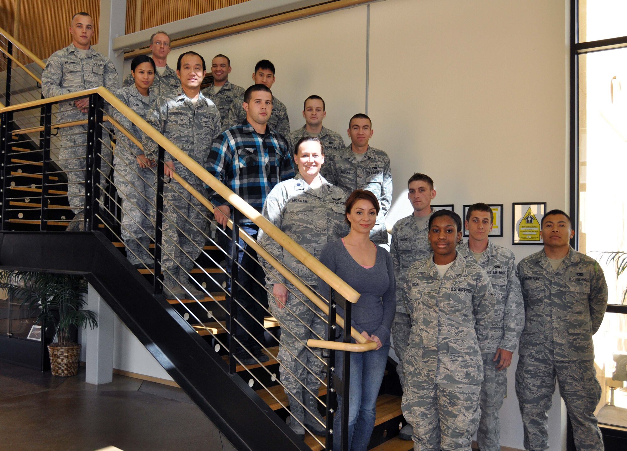 TRAVIS AIR FORCE BASE, Calif. -- The 349th Air Mobility Wing welcomes its newest group of reservists during the March newcomers orientation brief on March 24, 2013.  (U.S. Air Force photo / Senior Airman Cindy G. Alejandrez)