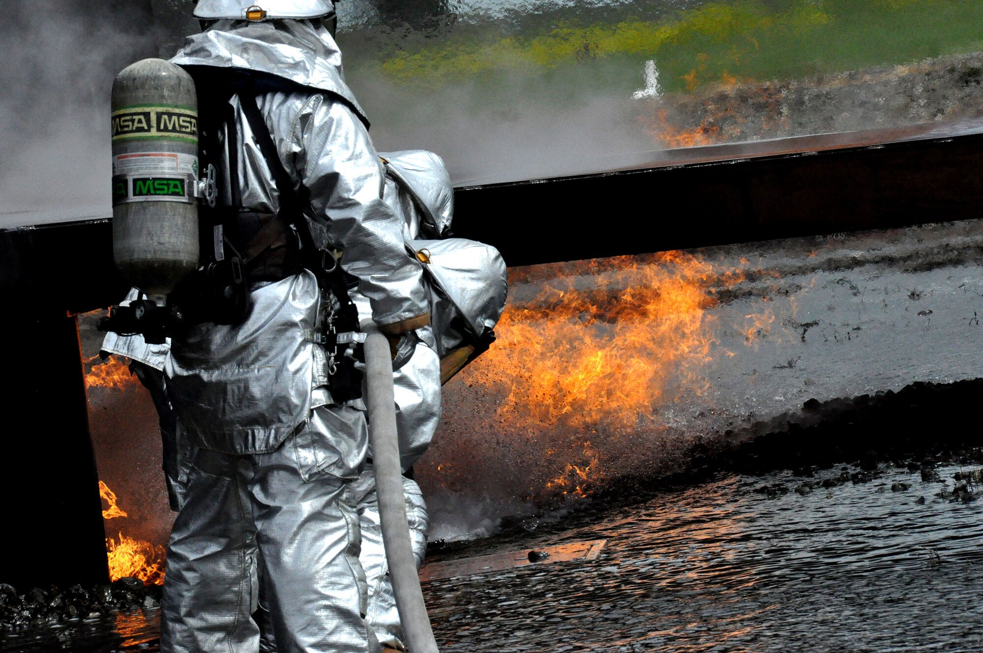 TRAVIS AIR FORCE BASE, Calif. -- Airmen Creating Airpower - 349 CES firefighters. (U.S. Air Force photo / Senior Airman Amelia Leonard)