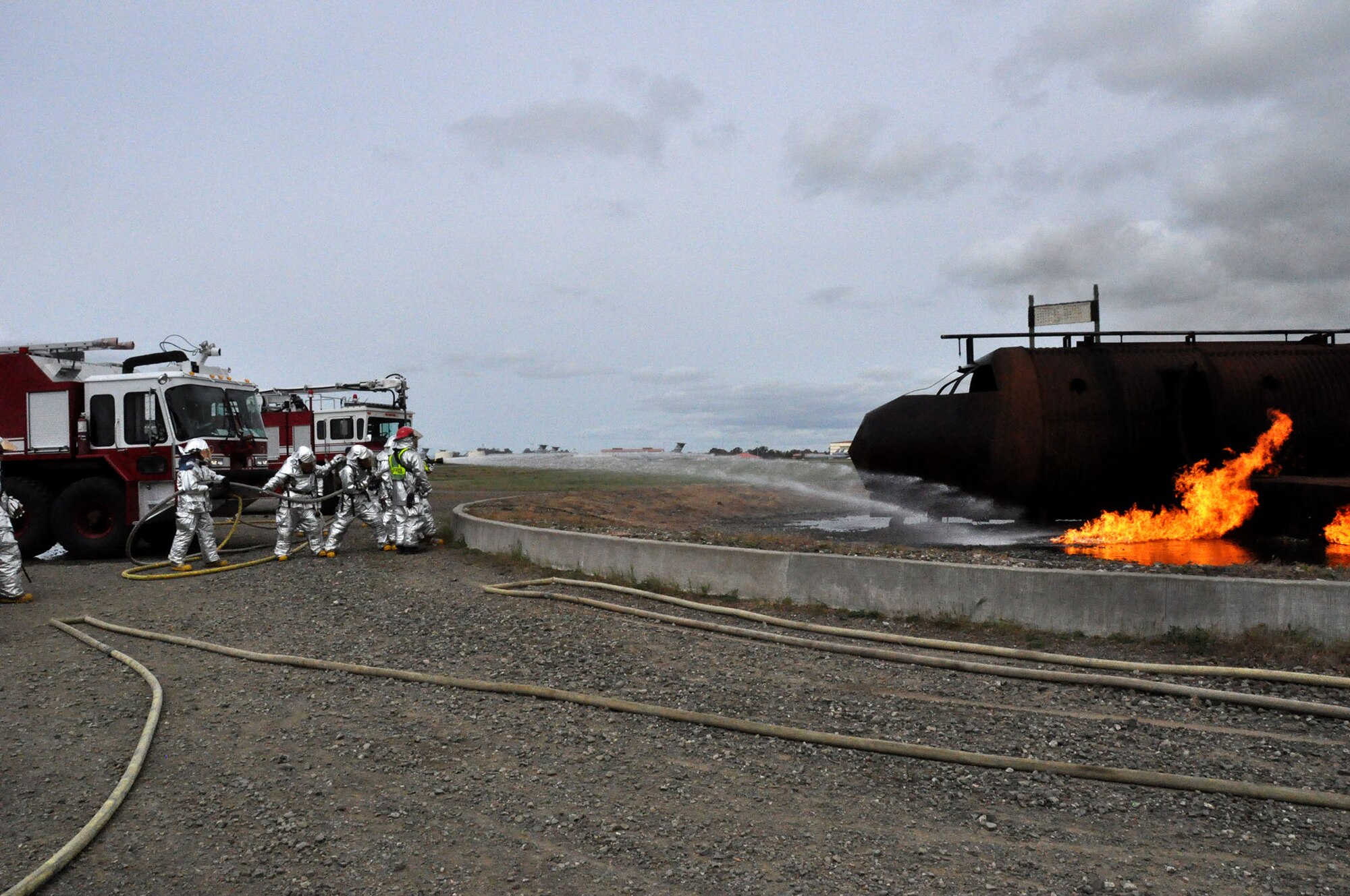 TRAVIS AIR FORCE BASE, Calif. -- Airmen Creating Airpower - 349 CES firefighters. (U.S. Air Force photo / Senior Airman Amelia Leonard)