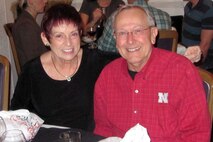 Richard “Rick” Bayne at a work function with his wife Catherine (Cathy). Bayne, who retired from the Air Force in 1994 as a Chief Master Sgt. with 33 years of active duty service, is retiring from civil service April 30 after 52 years of total combined service to the U. S. Air Force. (Courtesy Photo)