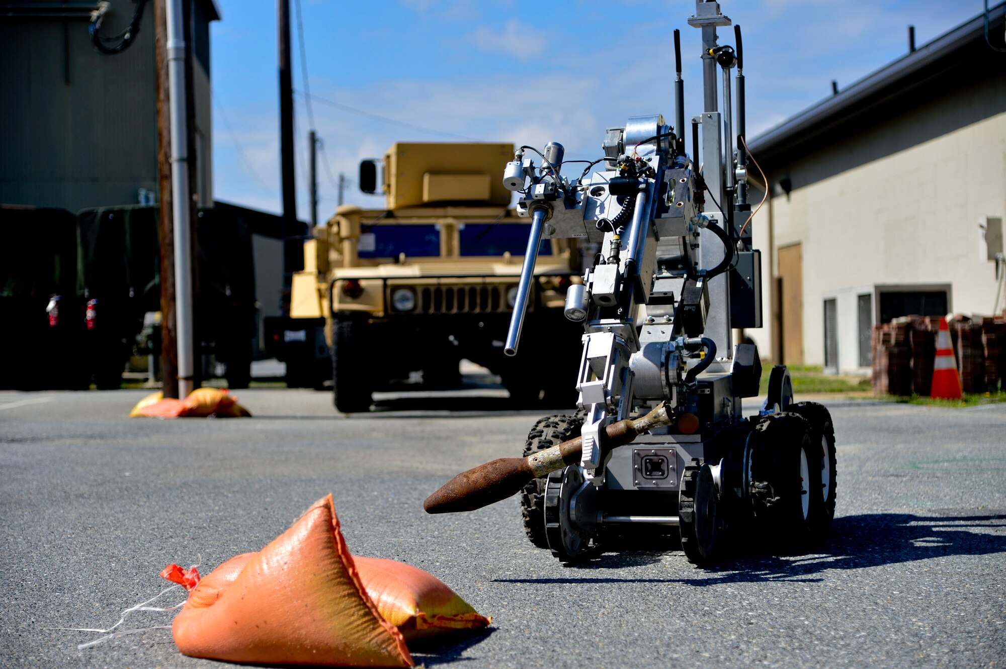 Dover Air Force Base hosted an Explosive Ordnance Disposal Media day, at the 436 Civil Engineering Squadron EOD Flight, Dover Del.  To get a closer look at Team Dover's EOD Mission and get a hands on Demonstration of mission-essential equipment such as the F6A Robot and XRS-300 portable X-ray system they concluded with a detonation demonstration.  The Media Day was an opportunity for media representatives to get a closer look at and a better understanding of Dover AFB's EOD Airmen and mission.

  (U.S. Air Force photo/David S. Tucker)
