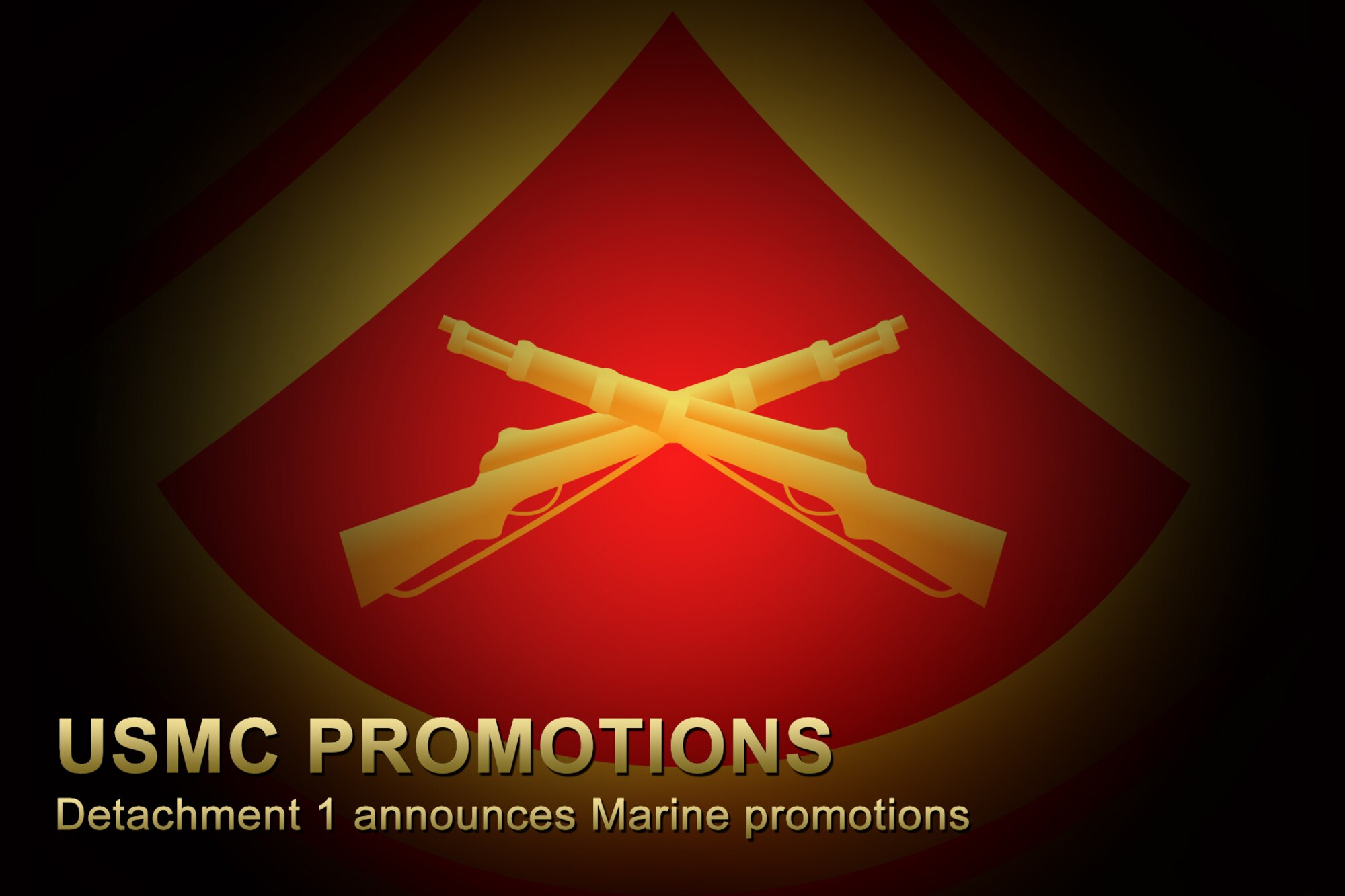 GRISSOM AIR RESERVE BASE, Ind. -- Marine leadership from Detachment 1, Communications Company, Headquarters and Service Battalion, 4th Marine Logistics Group here recently announced promotions for several Grissom Marines. (U.S. Air Force graphic/Tech. Sgt. Mark R. W. Orders-Woempner)
