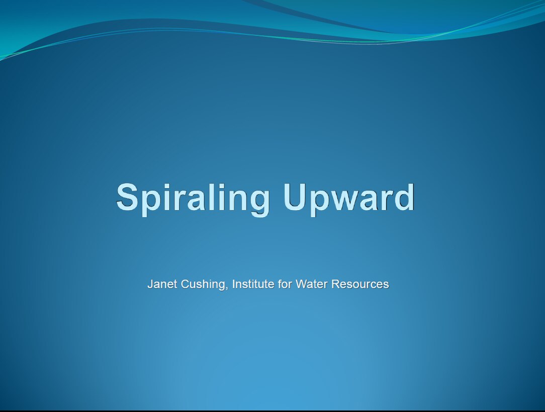 Slide with the slogan "Spiraling Upward."