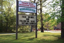 A sign for the French Creek Recreational Center bids farewell to Sgt. Maj. John E. Bankus, the outgoing sergeant major of 8th Engineer Support Battalion, 2nd Marine Logistics Group, at the end of his time aboard Camp Lejeune, N.C., April 18, 2013. Bankus relinquished his position after 21 months as the unit’s sergeant major.
