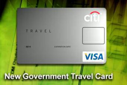 Airmen are being issued the new Citibank government travel card, which will look like this example. Distribution will begin Aug. 13.