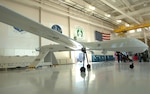 An MQ-1 Predator unmanned aircraft assigned to the Arizona Air National Guard's 214th Reconnaissance Group is parked in a hanger at Davis-Monthan Air Force Base, Ariz., following the unit's activation in August 2007.